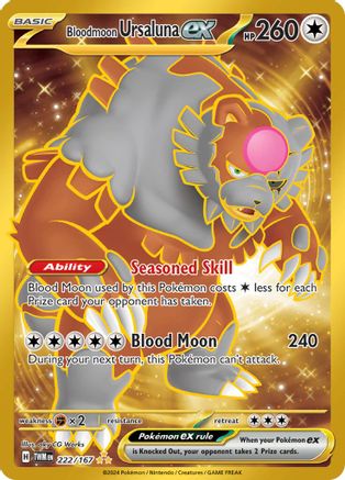 Bloodmoon Ursaluna ex (222/167) [Scarlet & Violet: Twilight Masquerade] - Trinity Hobby