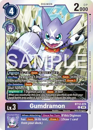 Gumdramon [BT12-074] (Official Tournament Vol.13 Winner Pack) [Across Time Promos] - Trinity Hobby