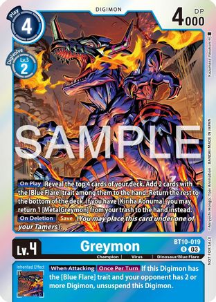 Greymon [BT10-019] (Official Tournament Vol.13 Winner Pack) [Xros Encounter Promos] - Trinity Hobby