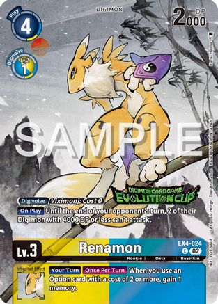 Renamon [EX4-024] (2024 Evolution Cup) [Alternative Being Booster Promos] - Trinity Hobby