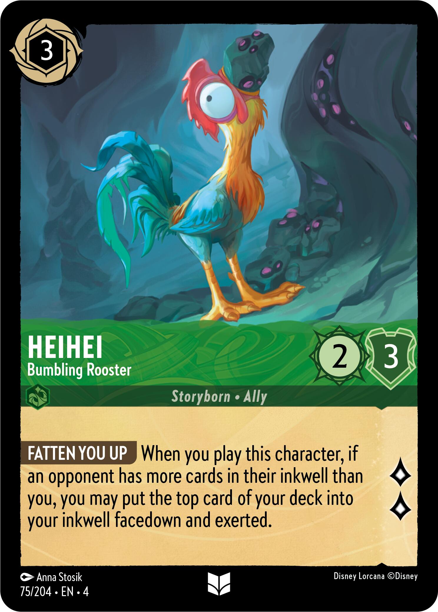 Heihei - Bumbling Rooster (75/204) [Ursula's Return] - Trinity Hobby