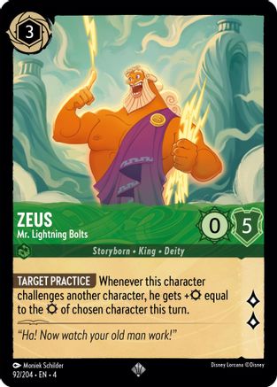 Zeus - Mr. Lightning Bolts (92/204) [Ursula's Return] - Trinity Hobby