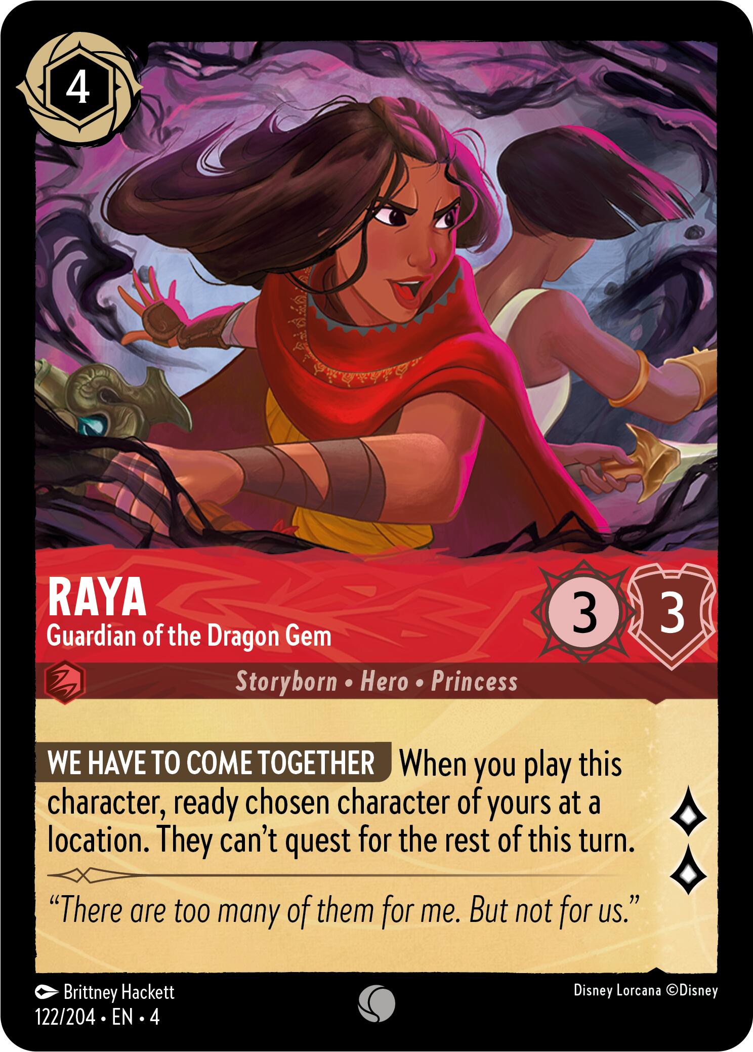 Raya - Guardian of the Dragon Gem (122/204) [Ursula's Return] - Trinity Hobby