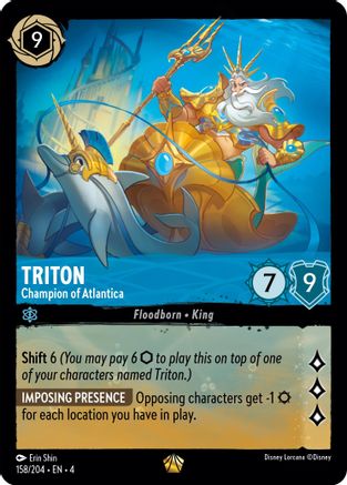 Triton - Champion of Atlantica (158/204) [Ursula's Return] - Trinity Hobby
