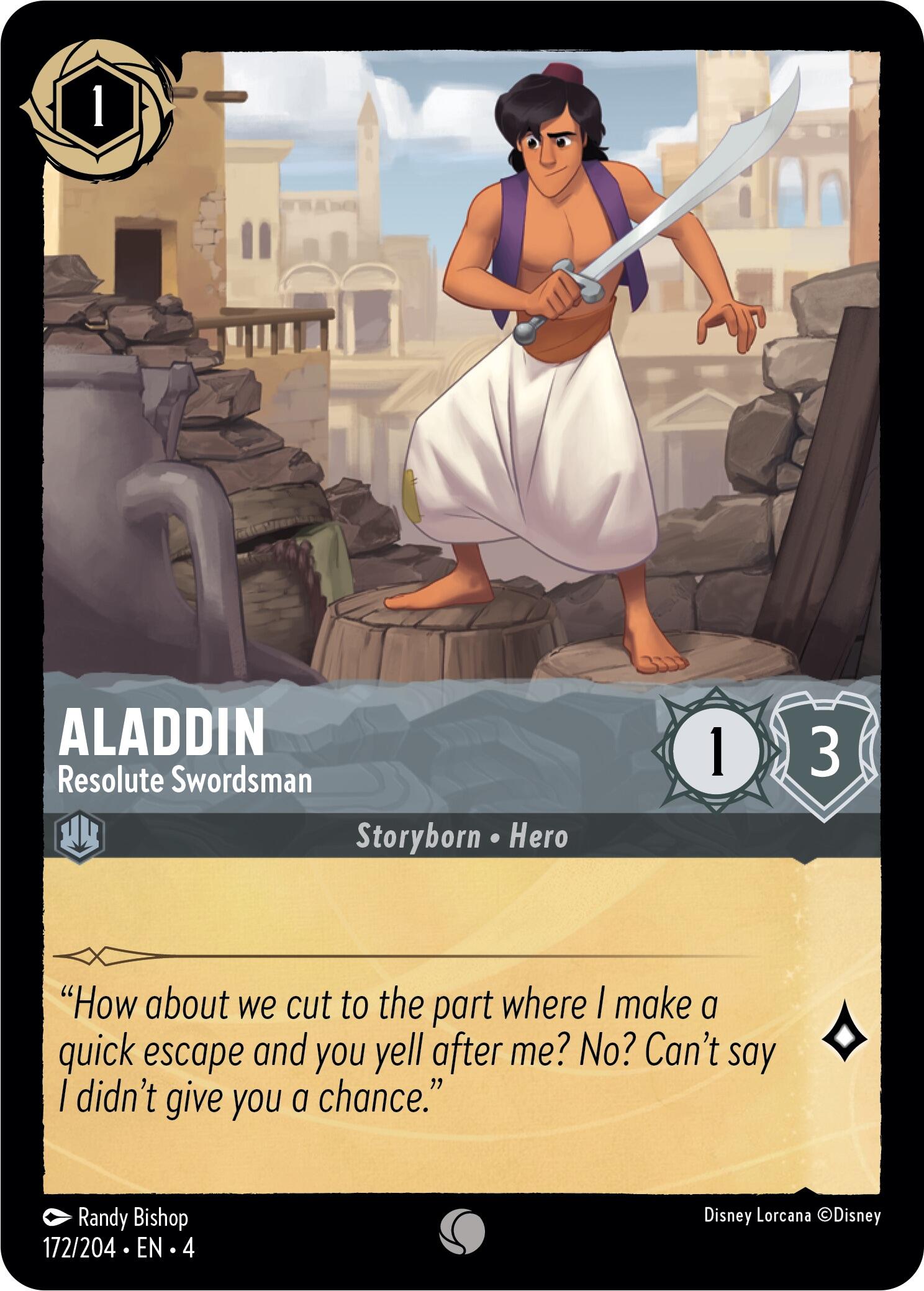 Aladdin - Resolute Swordsman (172/204) [Ursula's Return] - Trinity Hobby