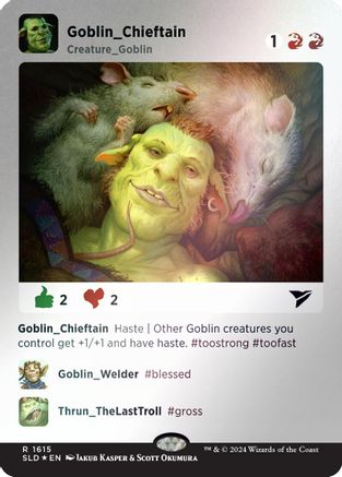 Goblin Chieftain (Rainbow Foil) (SLD-1615) - [Secret Lair Drop Series] Foil - Trinity Hobby