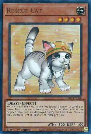 Rescue Cat (Alternate Art) (UR) [RA02-EN001] Ultra Rare - Trinity Hobby