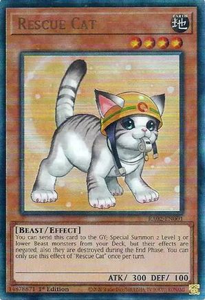 Rescue Cat (Alternate Art) (PUR) [RA02-EN001] Prismatic Ultimate Rare - Trinity Hobby