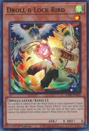 Droll & Lock Bird (Alternate Art) [RA02-EN006] Super Rare - Trinity Hobby