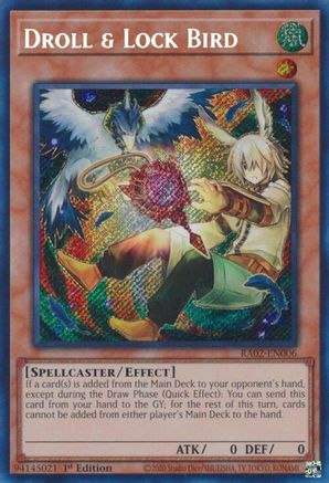 Droll & Lock Bird (Alternate Art) (Secret Rare) [RA02-EN006] Secret Rare - Trinity Hobby