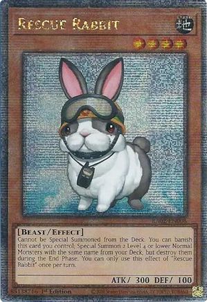 Rescue Rabbit (Quarter Century Secret Rare) [RA02-EN008] Quarter Century Secret Rare - Trinity Hobby