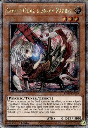 Ghost Ogre & Snow Rabbit (Alternate Art) (Quarter Century Secret Rare) [RA02-EN009] Quarter Century Secret Rare - Trinity Hobby