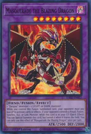 Masquerade the Blazing Dragon [RA02-EN022] Super Rare - Trinity Hobby