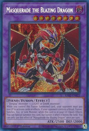Masquerade the Blazing Dragon (Secret Rare) [RA02-EN022] Secret Rare - Trinity Hobby