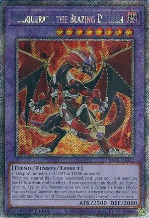 Masquerade the Blazing Dragon (Platinum Secret Rare) [RA02-EN022] Platinum Secret Rare - Trinity Hobby