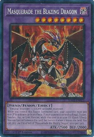 Masquerade the Blazing Dragon (PCR) [RA02-EN022] Prismatic Collector's Rare - Trinity Hobby