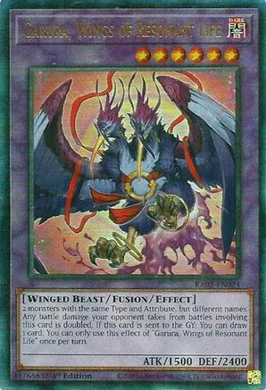 Garura, Wings of Resonant Life (PUR) [RA02-EN024] Prismatic Ultimate Rare - Trinity Hobby