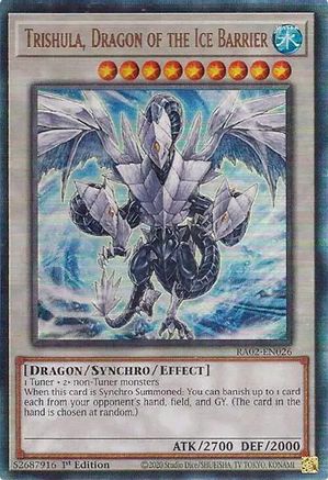 Trishula, Dragon of the Ice Barrier (PUR) [RA02-EN026] Prismatic Ultimate Rare - Trinity Hobby
