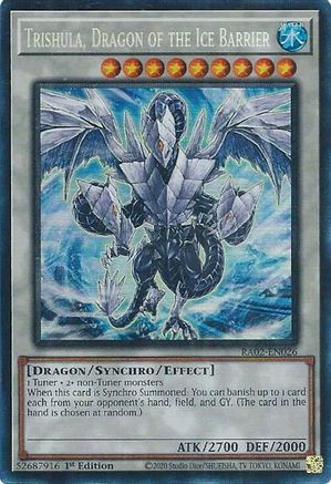 Trishula, Dragon of the Ice Barrier (PCR) [RA02-EN026] Prismatic Collector's Rare - Trinity Hobby