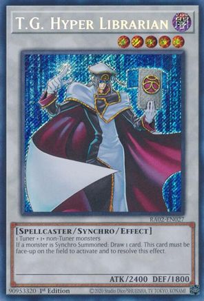 T.G. Hyper Librarian (Secret Rare) [RA02-EN027] Secret Rare - Trinity Hobby