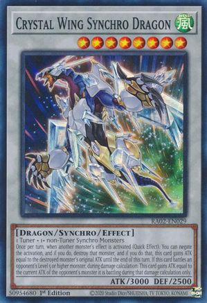 Crystal Wing Synchro Dragon [RA02-EN029] Super Rare - Trinity Hobby