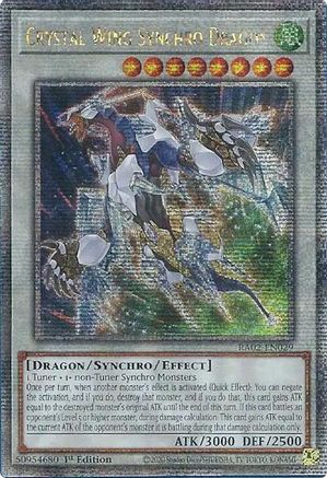 Crystal Wing Synchro Dragon (Quarter Century Secret Rare) [RA02-EN029] Quarter Century Secret Rare - Trinity Hobby