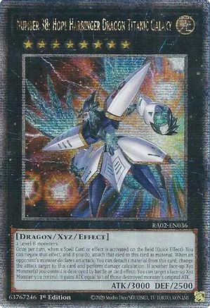 Number 38: Hope Harbinger Dragon Titanic Galaxy (Quarter Century Secret Rare) [RA02-EN036] Quarter Century Secret Rare - Trinity Hobby