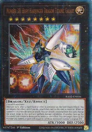 Number 38: Hope Harbinger Dragon Titanic Galaxy (PUR) [RA02-EN036] Prismatic Ultimate Rare - Trinity Hobby