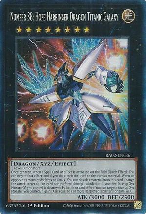Number 38: Hope Harbinger Dragon Titanic Galaxy (PCR) [RA02-EN036] Prismatic Collector's Rare - Trinity Hobby