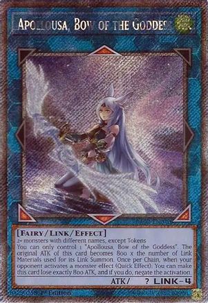 Apollousa, Bow of the Goddess (Alternate Art) (Platinum Secret Rare) [RA02-EN040] Platinum Secret Rare - Trinity Hobby