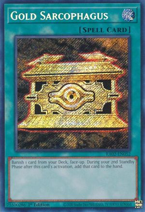 Gold Sarcophagus (Secret Rare) [RA02-EN052] Secret Rare - Trinity Hobby