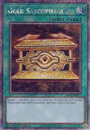 Gold Sarcophagus (Platinum Secret Rare) [RA02-EN052] Platinum Secret Rare - Trinity Hobby