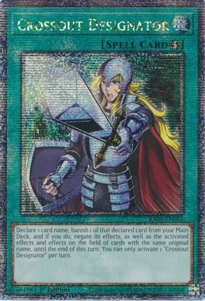 Crossout Designator (Quarter Century Secret Rare) [RA02-EN063] Quarter Century Secret Rare - Trinity Hobby