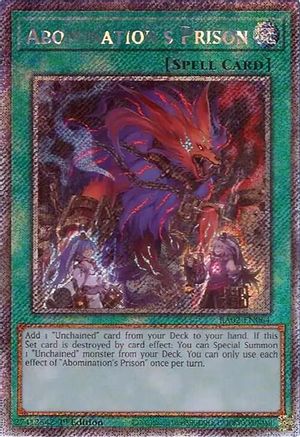 Abomination's Prison (Platinum Secret Rare) [RA02-EN064] Platinum Secret Rare - Trinity Hobby