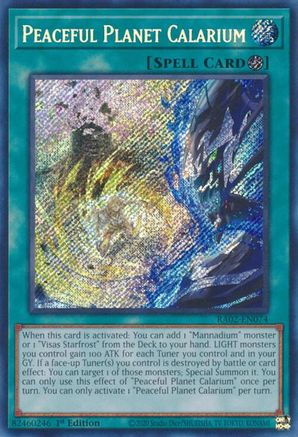 Peaceful Planet Calarium (Secret Rare) [RA02-EN074] Secret Rare - Trinity Hobby