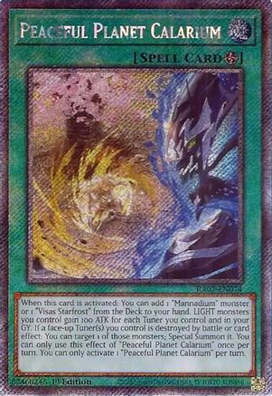 Peaceful Planet Calarium (Platinum Secret Rare) [RA02-EN074] Platinum Secret Rare - Trinity Hobby