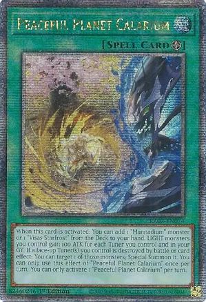 Peaceful Planet Calarium (Quarter Century Secret Rare) [RA02-EN074] Quarter Century Secret Rare - Trinity Hobby