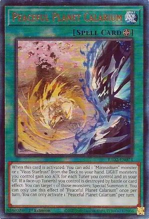 Peaceful Planet Calarium (PUR) [RA02-EN074] Prismatic Ultimate Rare - Trinity Hobby