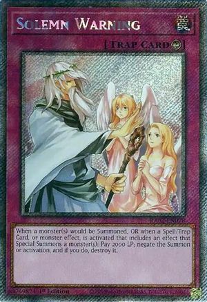 Solemn Warning (Platinum Secret Rare) [RA02-EN078] Platinum Secret Rare - Trinity Hobby