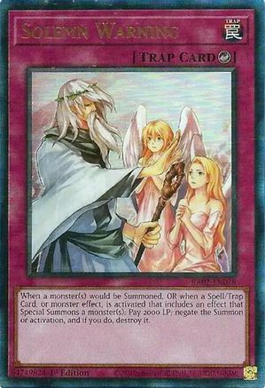 Solemn Warning (PUR) [RA02-EN078] Prismatic Ultimate Rare - Trinity Hobby