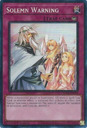 Solemn Warning (PCR) [RA02-EN078] Prismatic Collector's Rare - Trinity Hobby