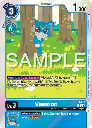 Veemon [P-117] (Beginning Observer Pre-Release) [Promotional Cards] - Trinity Hobby