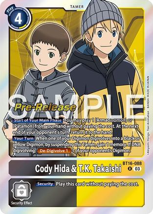 Cody Hida & T.K. Takaishi [BT16-088] [Beginning Observer Pre-Release Promos] - Trinity Hobby