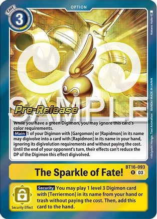 The Sparkle of Fate! [BT16-093] [Beginning Observer Pre-Release Promos] - Trinity Hobby