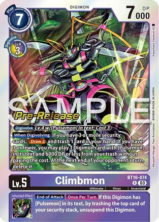 Climbmon [BT16-074] [Beginning Observer Pre-Release Promos] - Trinity Hobby