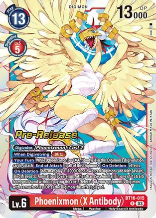 Phoenixmon (X Antibody) [BT16-015] [Beginning Observer Pre-Release Promos] - Trinity Hobby