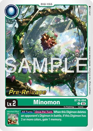Minomon [BT16-004] [Beginning Observer Pre-Release Promos] - Trinity Hobby