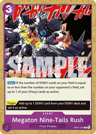 Megaton Nine-Tails Rush (OP07-078) - [500 Years in the Future Pre-Release Cards]