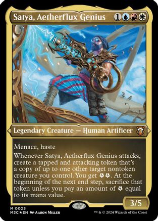 Satya, Aetherflux Genius (Foil Etched) (M3C-023) - [Commander: Modern Horizons 3] Foil - Trinity Hobby