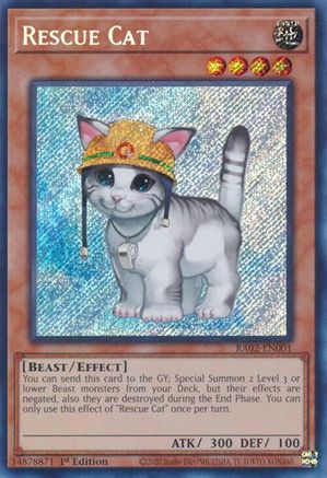 Rescue Cat (Secret Rare) [RA02-EN001] Secret Rare - Trinity Hobby